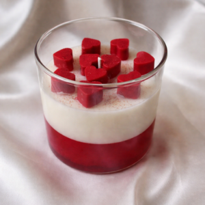 Heart Layered Scented Candle in Glass