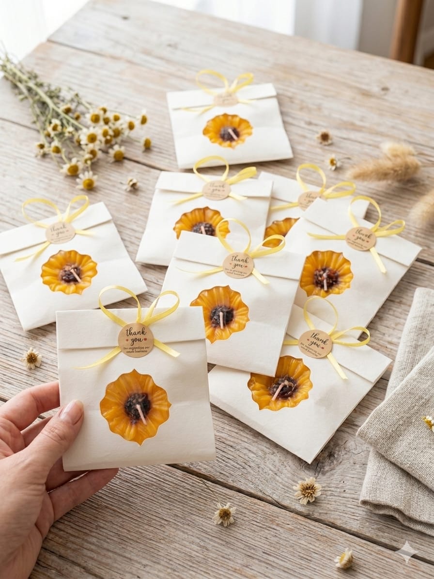 Handmade Floral Scented Candle Gift Card (Pack of 10)